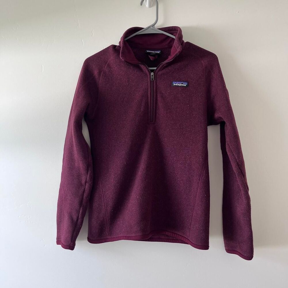 Patagonia Burgundy Quarter-Zip Size Small